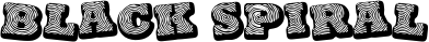 Black spiral font